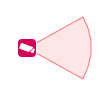 Fixed field of view (direction: 90°, angle: 60°, height: 10m)